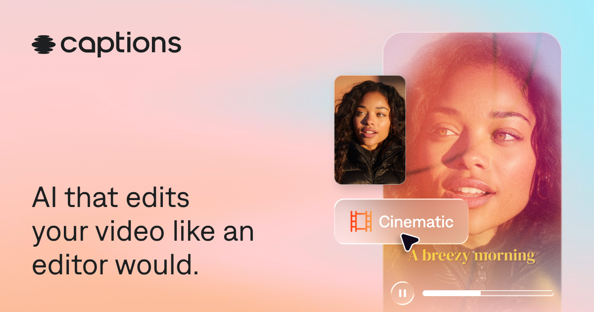 Captions official AI editing style preview