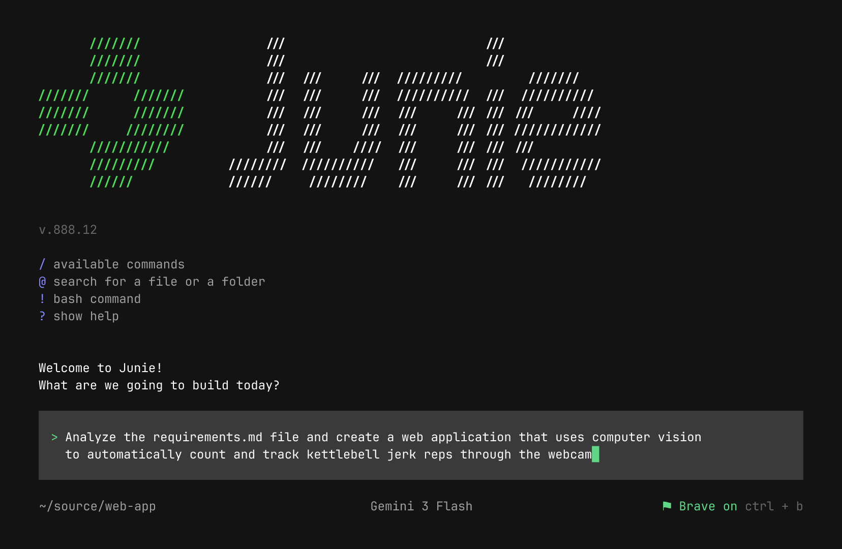 Junie official terminal interface preview