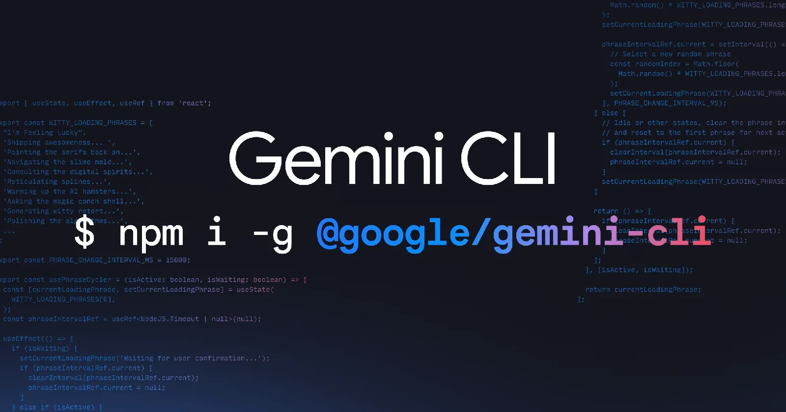 Gemini CLI official repository visual