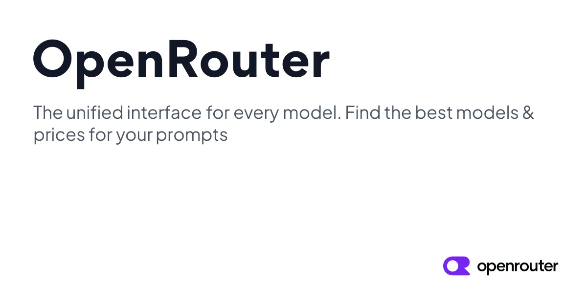 OpenRouter official model-routing visual