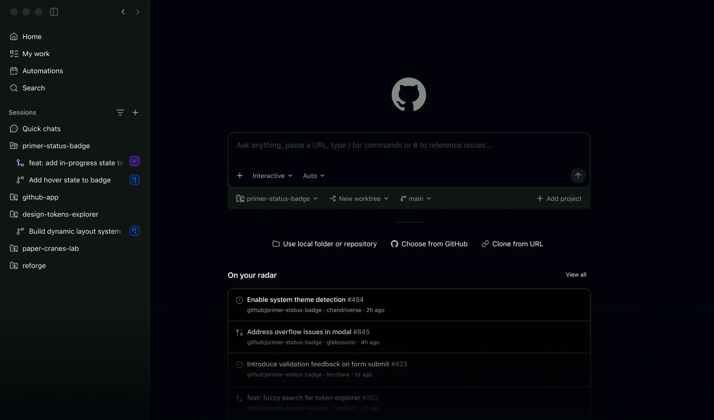 GitHub’s official Copilot app illustration; features shown can depend on the selected plan